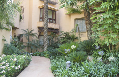 Jardines de la urbanización Mansión Club Marbella