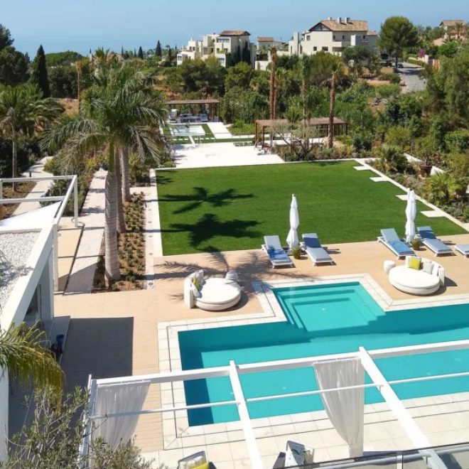 Jardines en villa en Marbella